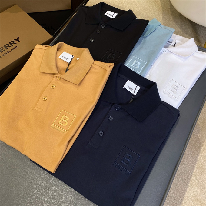 burberry b monogram cotton pique polo shirt